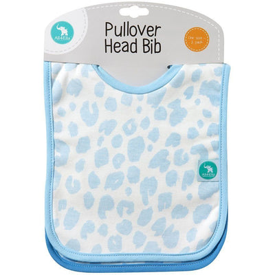 All4Ella Bibs Pull over Head (Set 2) - Leopard Blue - Clothing - All4Ella - Afterpay - Zippay Carry Them Close