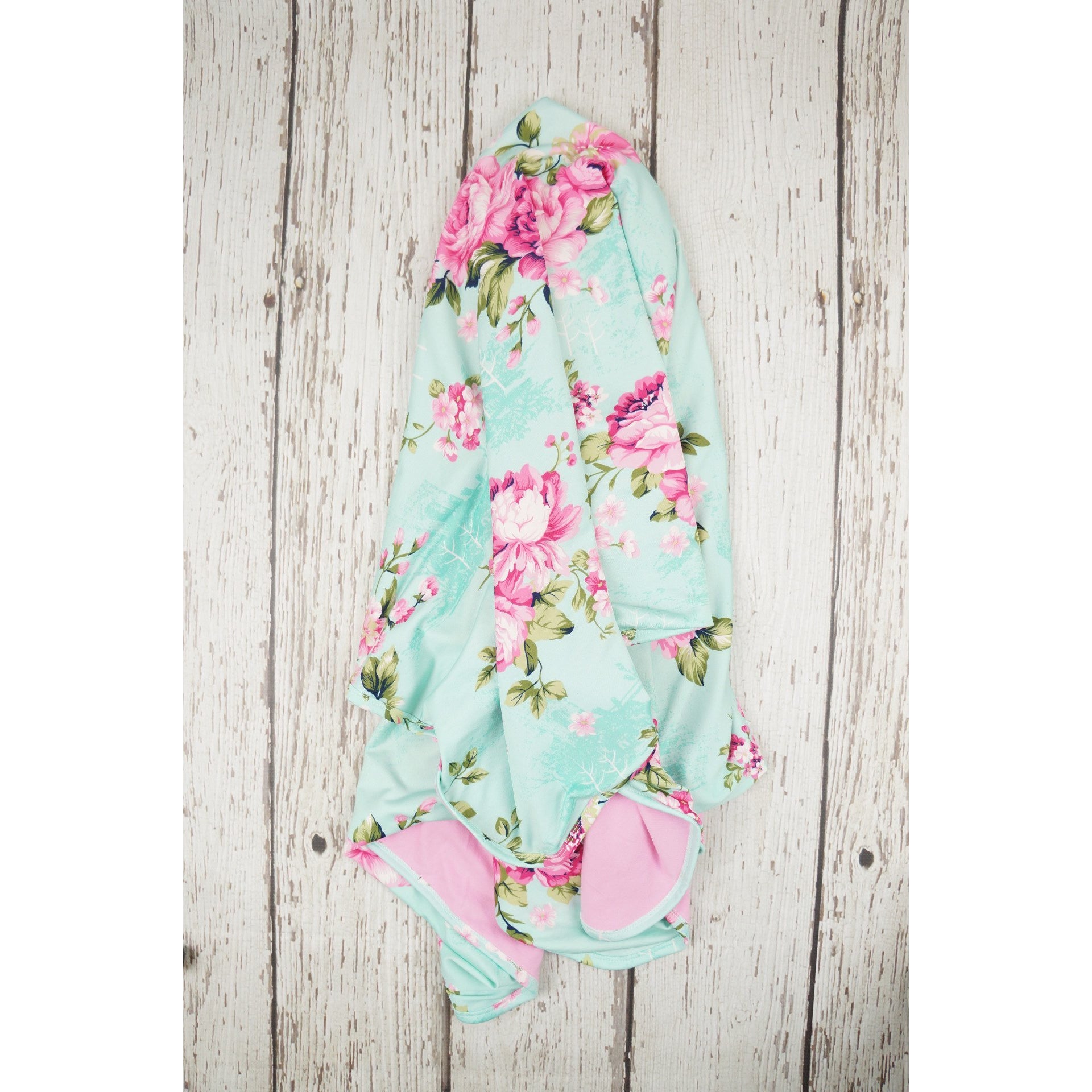 Posh peanut discount aqua floral swaddle