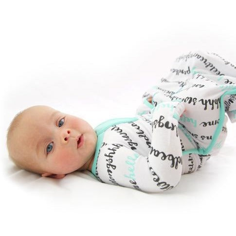 Sleepy Bub Sleeping Bag Swaddle Hello Sleep Aqua Carry Them Close