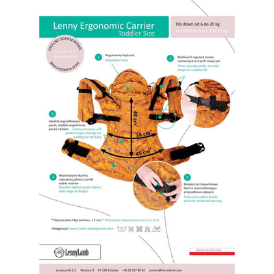 Lenny Lamb Ergonomic Carrier (TODDLER) - Luna (Second Generation) - Toddler Carrier - Lenny Lamb - Afterpay - Zippay Carry Them Close